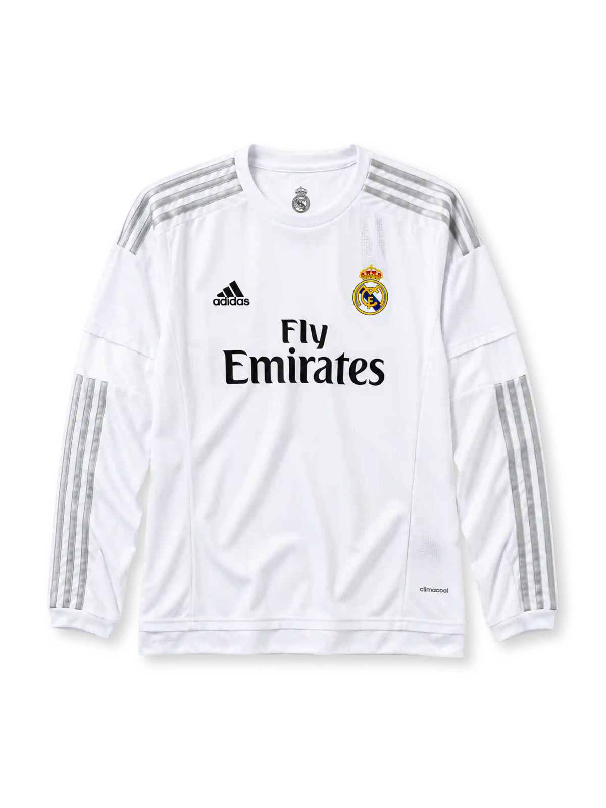 2015-16 レアル・マドリード ホームジャージ 長袖 adidas Fly Emirates サッカーユニフォーム