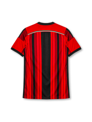 ACミラン 2014/15シーズン ホームユニフォーム（adidas製、赤黒ストライプ、Fly Emiratesスポンサー）