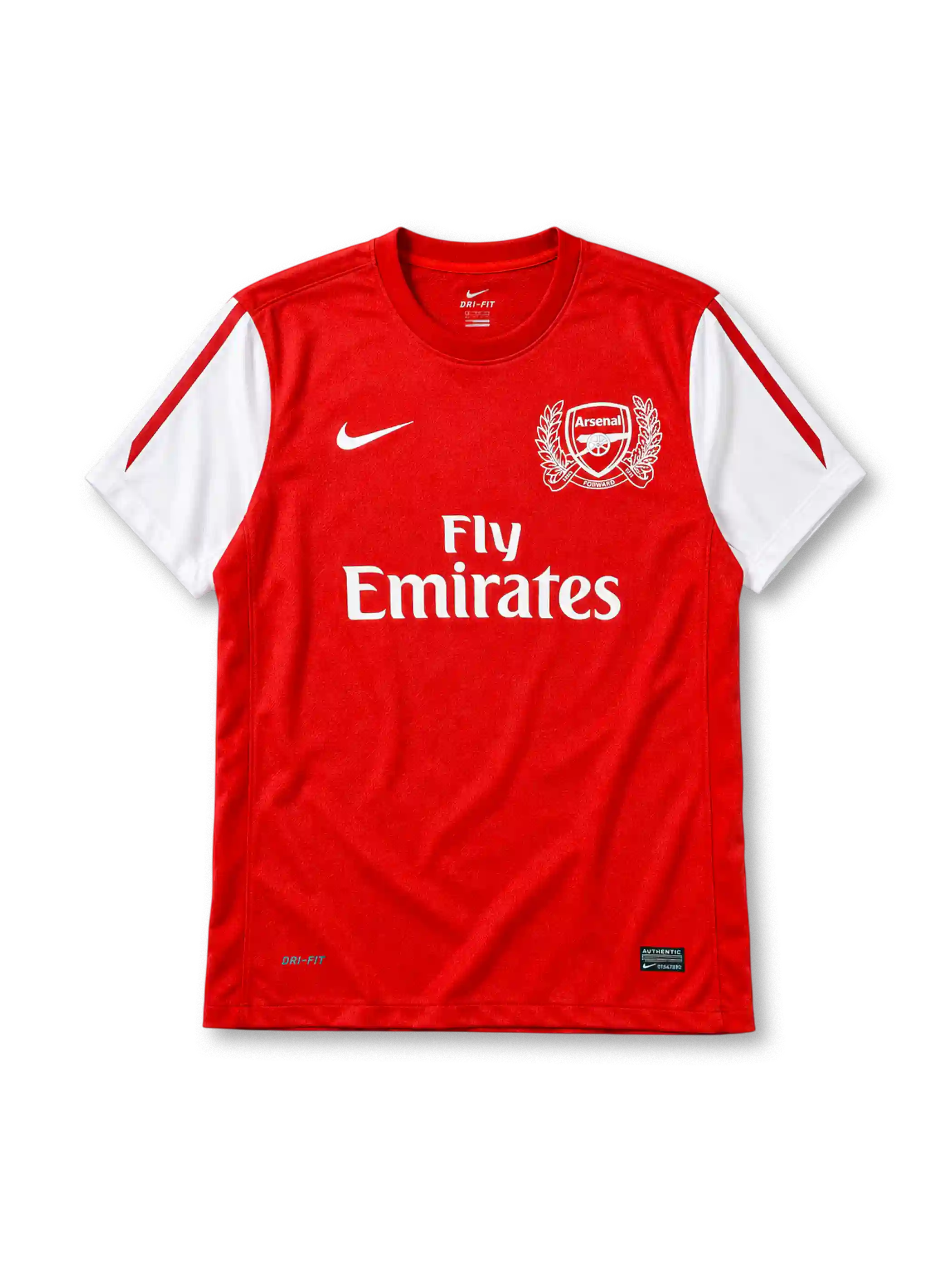 アーセナル 2011/12シーズン ホームユニフォーム（Nike製、赤地、125周年記念エンブレム）