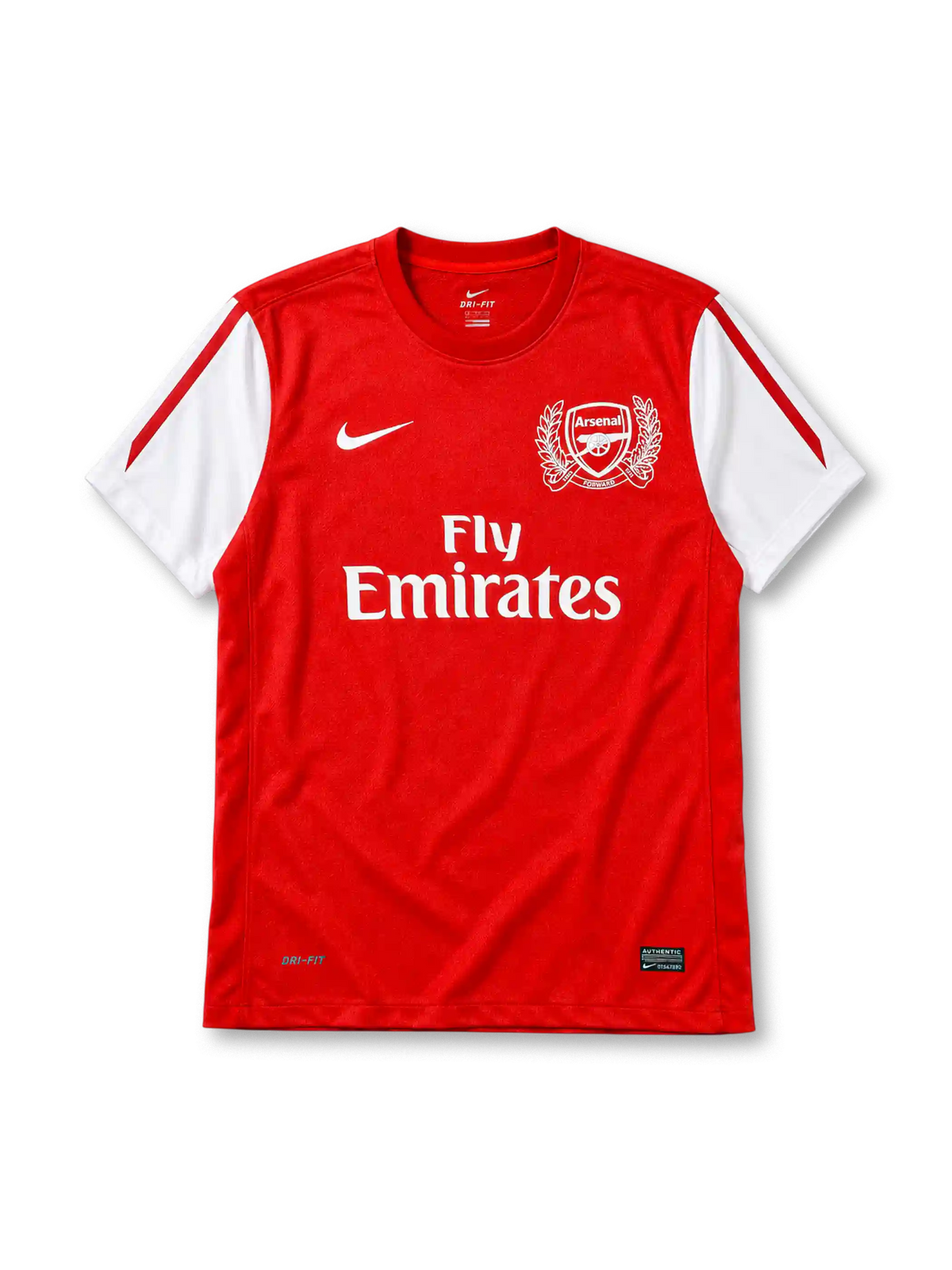 アーセナル 2011/12シーズン ホームユニフォーム（Nike製、赤地、125周年記念エンブレム）