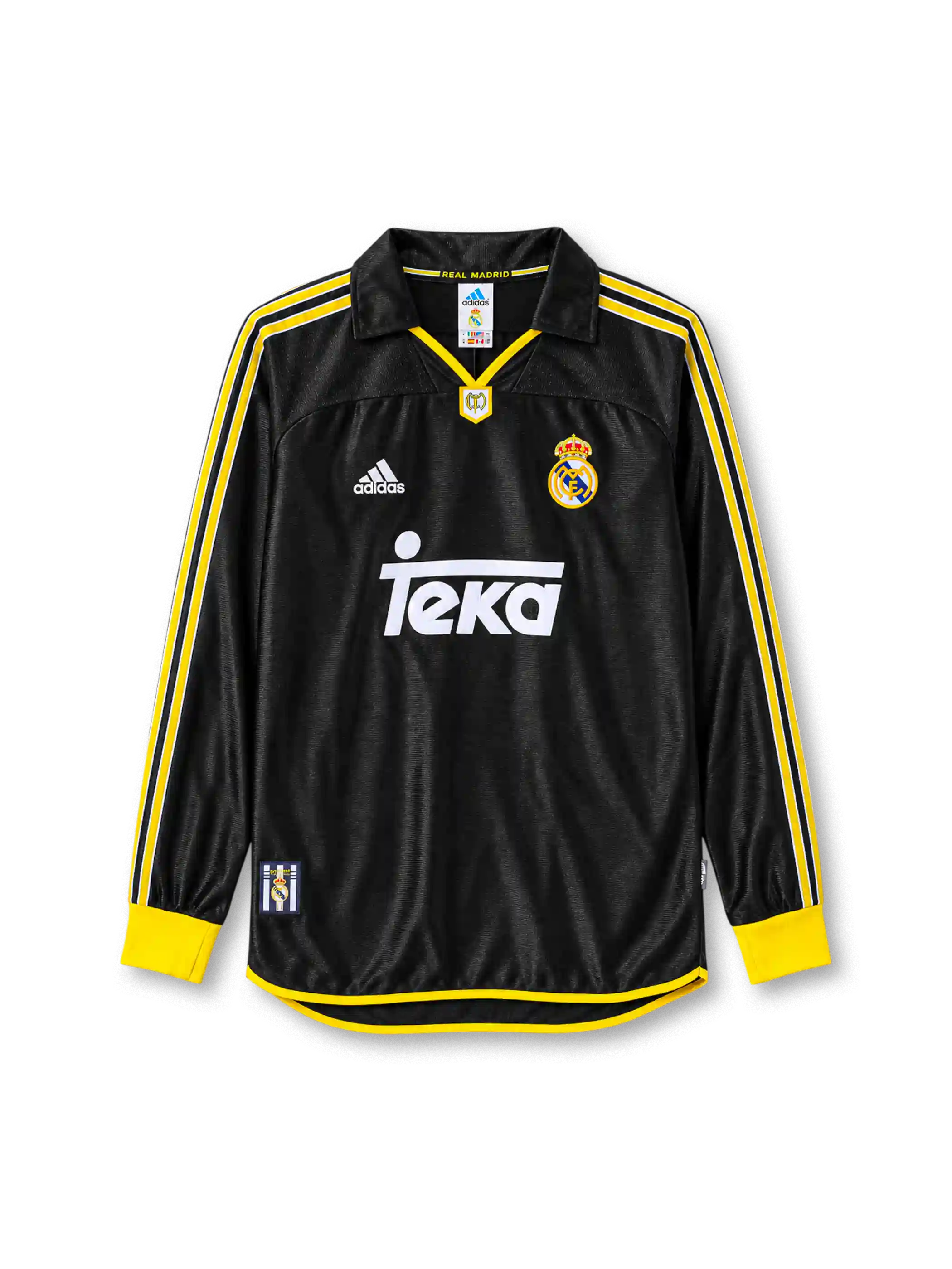 レアル・マドリード 1999/01シーズン アウェイユニフォーム（adidas製、黒地、TEKAスポンサー）