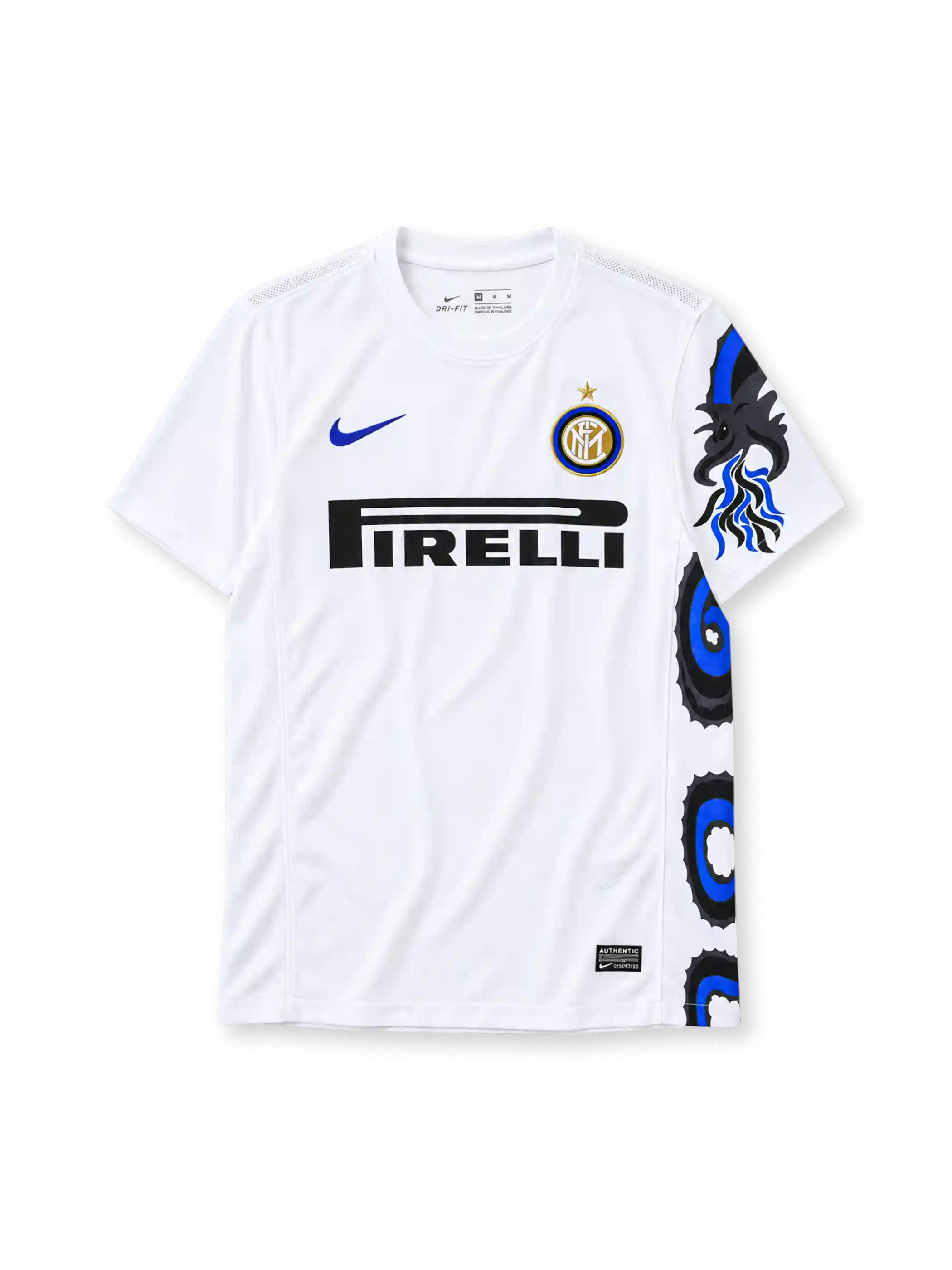 インテル・ミラノ 2010/11シーズン アウェイユニフォーム（Nike製、白地、ビッショーネ柄）