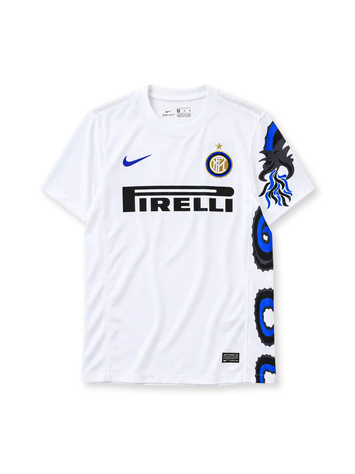 インテル・ミラノ 2010/11シーズン アウェイユニフォーム（Nike製、白地、ビッショーネ柄）