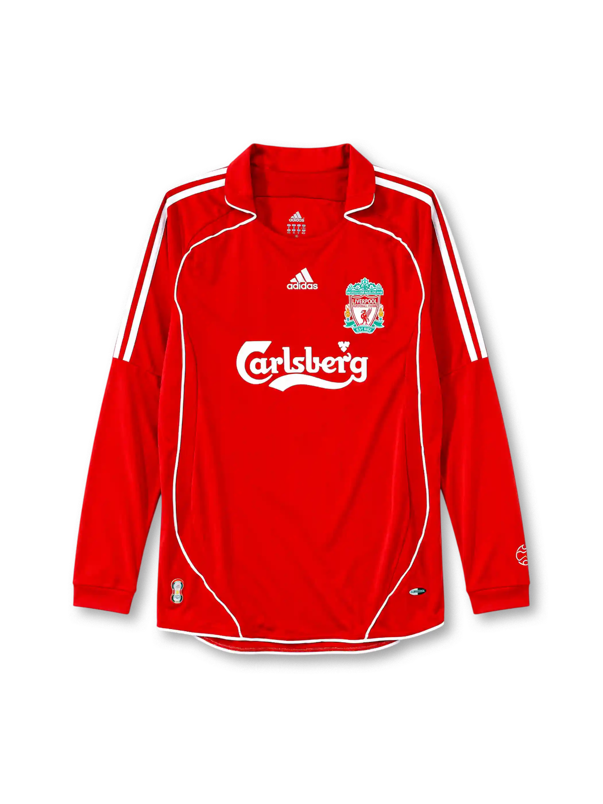 リバプール 2006/07シーズン ホームユニフォーム（adidas製、赤地、Carlsbergスポンサー）