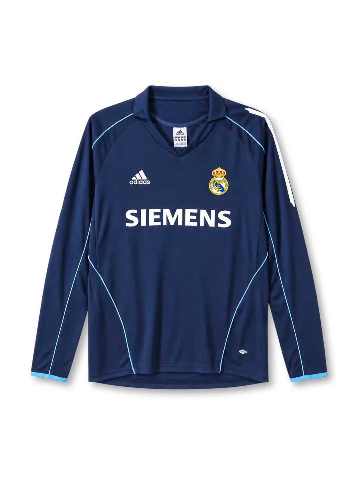 2005-06 レアル・マドリード アウェイジャージ 長袖 adidas Siemens サッカーユニフォーム