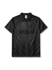 チェルシー 1998 ブラックアウト レトロユニフォーム 全身黒の半袖に縦縞 レトロエンブレムとAUTOGLASSロゴ入り