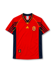 スペイン代表 1998 ホームユニフォーム 赤×紺 アディダス製 フランスW杯モデル 国章付き