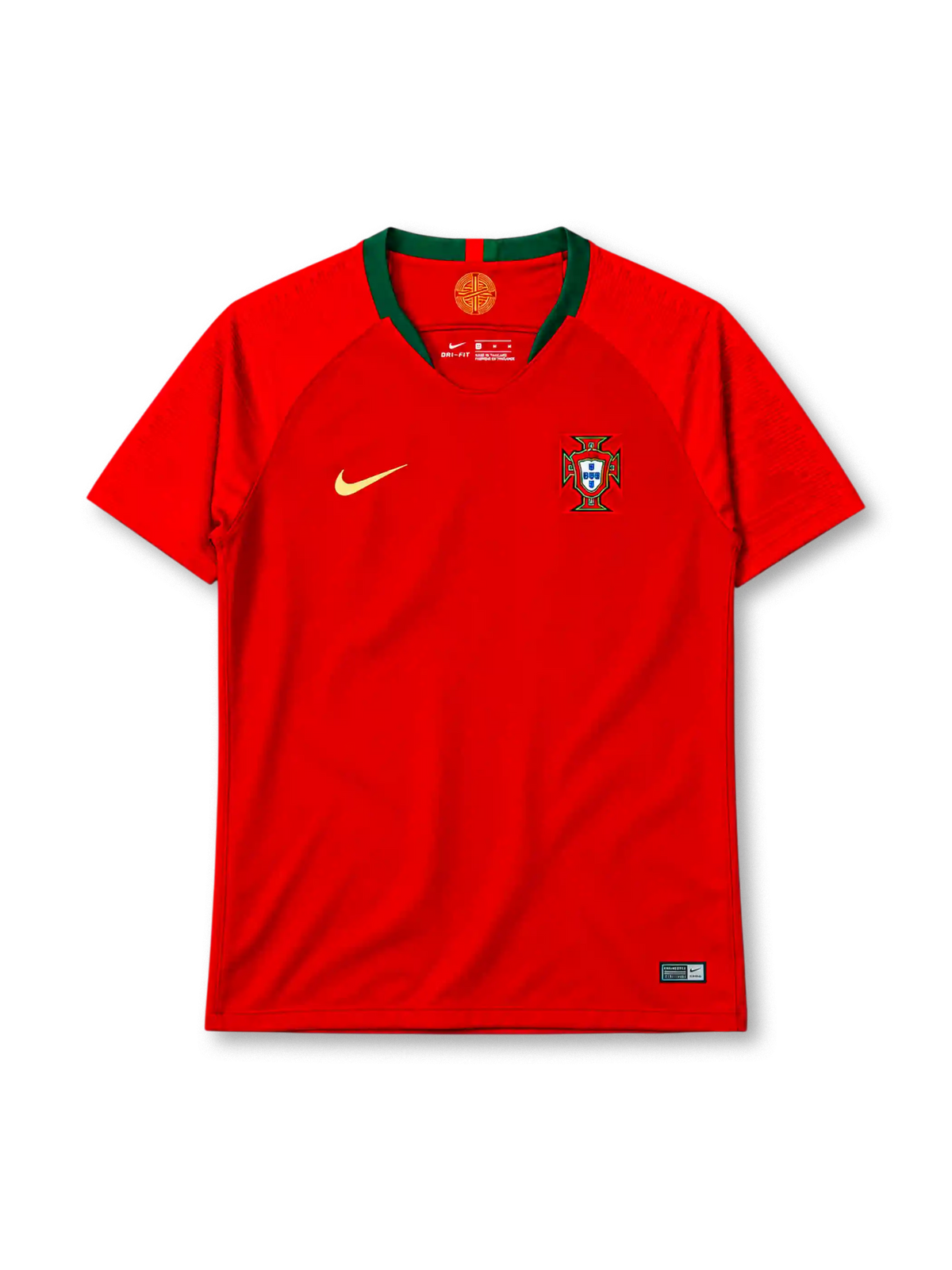 ポルトガル代表 2018 ホームユニフォーム 赤 緑襟 ナイキ製 ロシアW杯モデル ゴールドスウッシュ