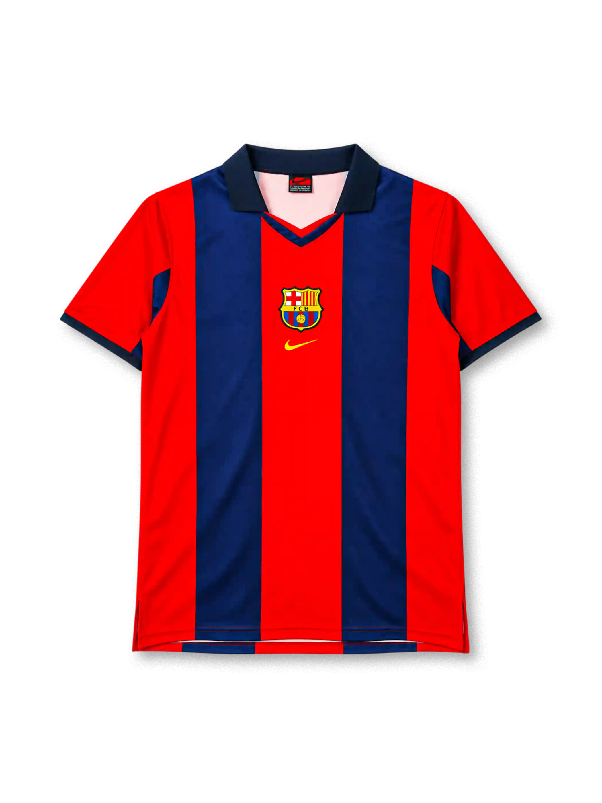 FCバルセロナ 1998/99 ホームユニフォーム ブラウグラナ太幅ストライプ ナイキ製 胸中央エンブレム