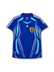 日本代表 2006 ホームユニフォーム ブルー 水色曲線パネル シルバーライン アディダス製 ドイツW杯モデル