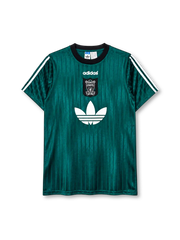 リヴァプール 1995-96 adidas Bringback Tシャツ グリーン 黒の襟と白の3本ライン トレフォイル入り