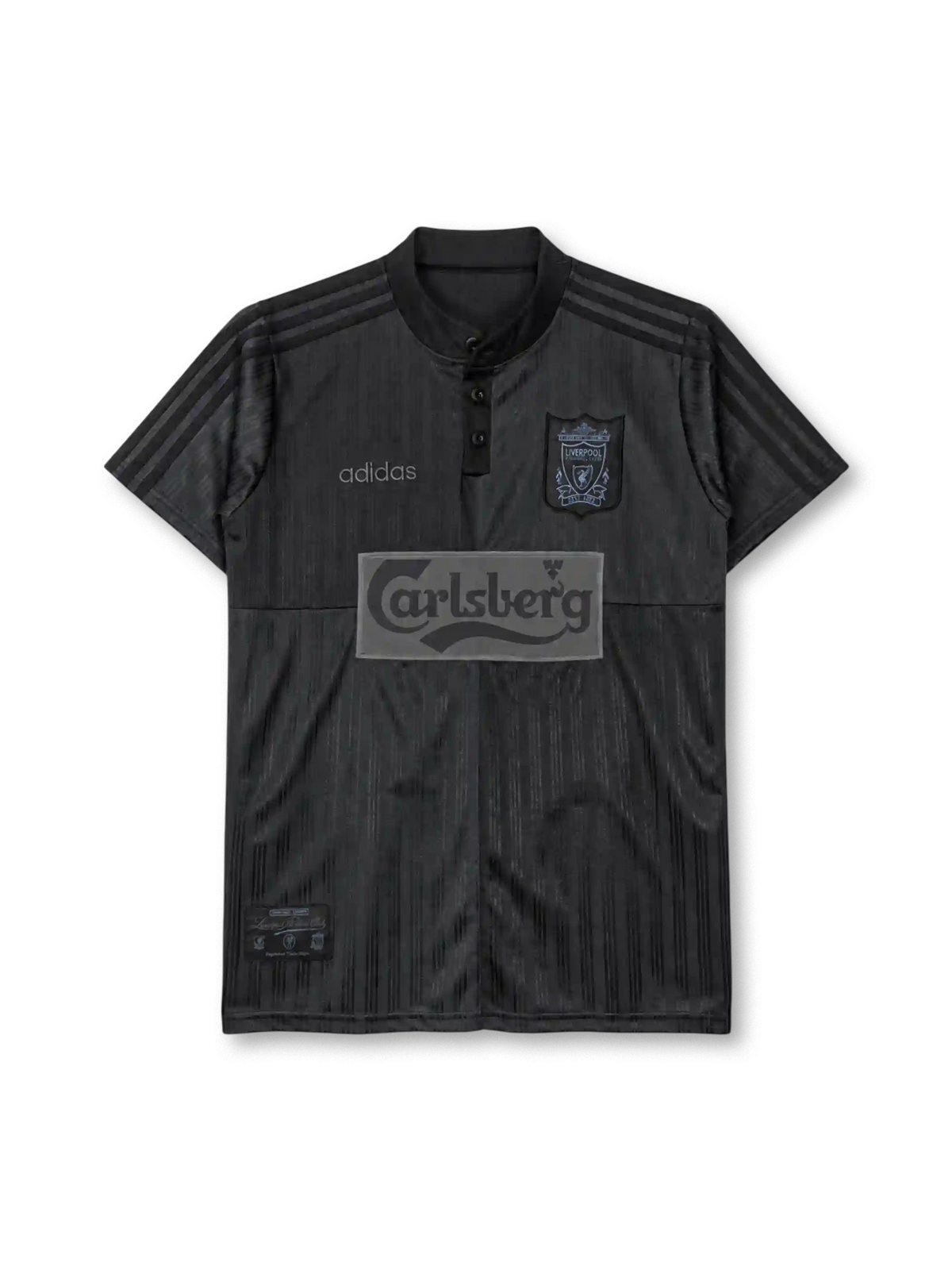 リヴァプール 1995-96 adidas Bringback スペシャルエディション ユニフォーム ブラック グランパ襟 Carlsbergロゴ入り