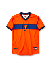 FCバルセロナ 1998/99シーズン サードユニフォーム（Nike製、オレンジ地、紺バンド）