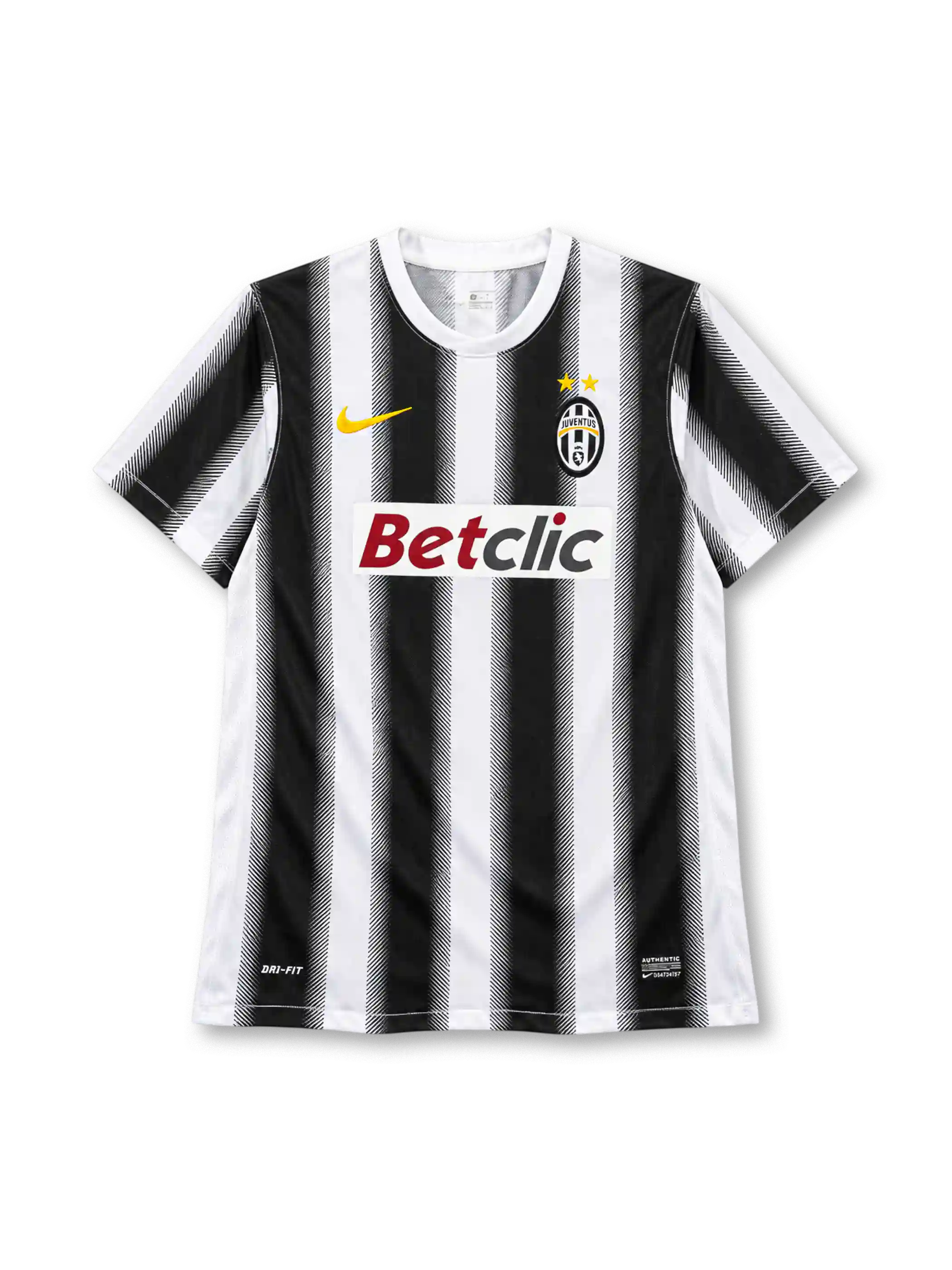 ユベントス 2011/12シーズン ホームユニフォーム（Nike製、黒白ストライプ、Betclicスポンサー）