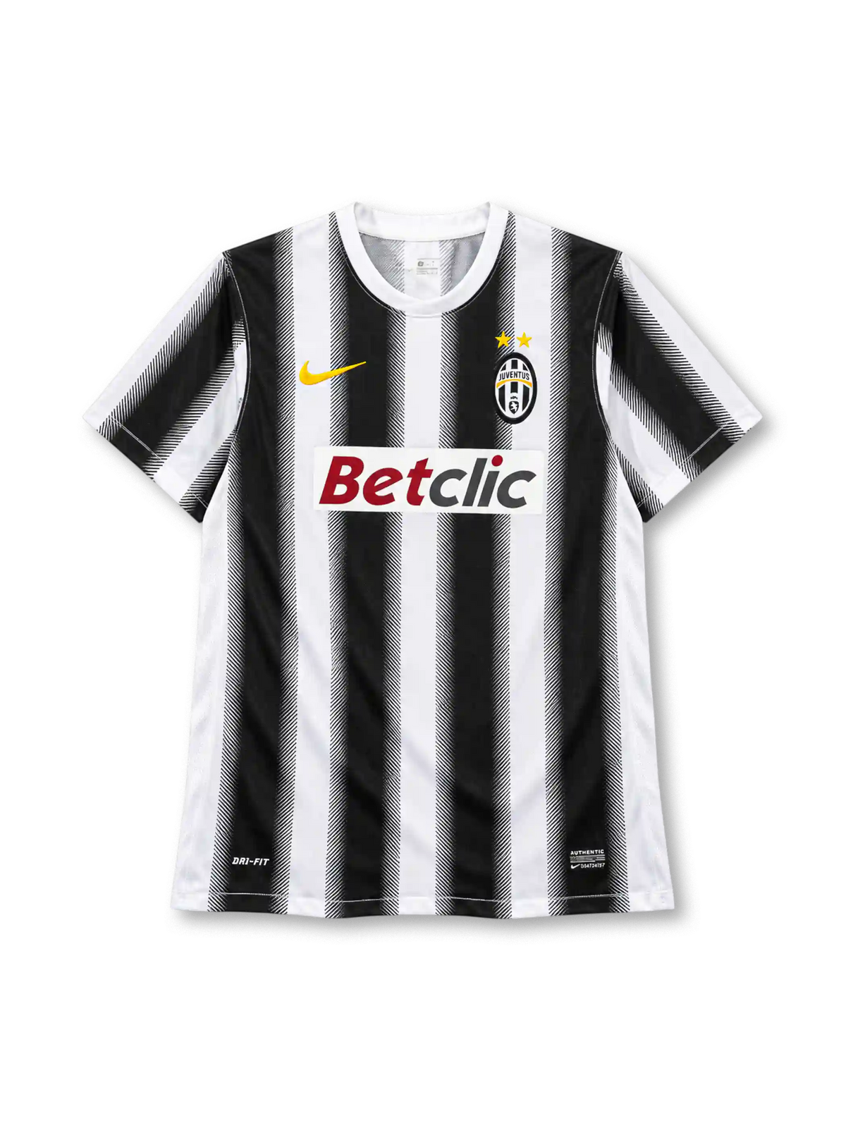 ユベントス 2011/12シーズン ホームユニフォーム（Nike製、黒白ストライプ、Betclicスポンサー）