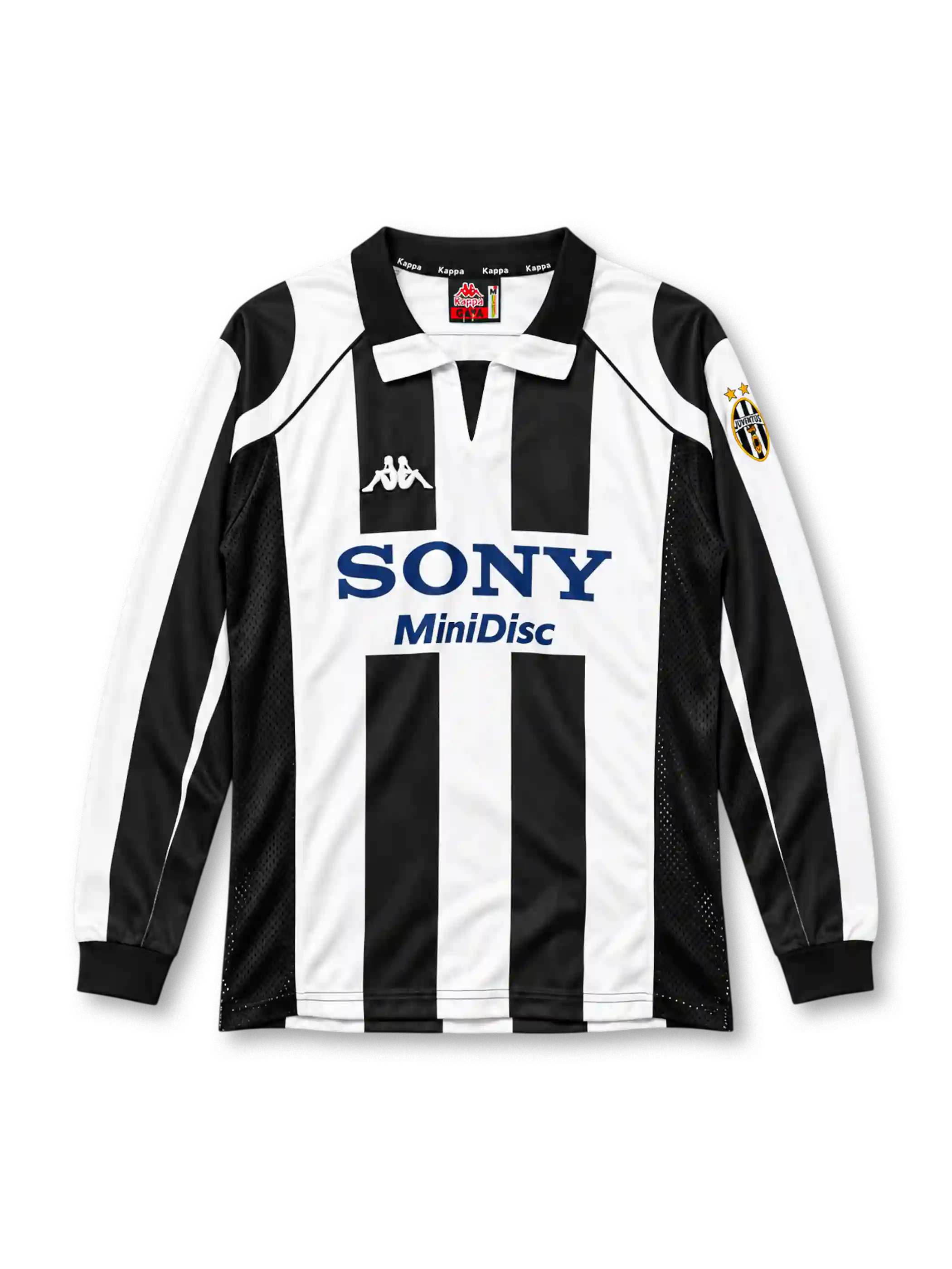 1997-98 ユヴェントス ホームジャージ 長袖 Kappa Sony サッカーユニフォーム