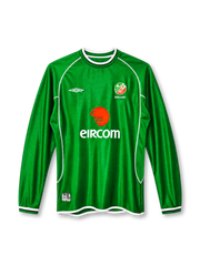 2002 アイルランド代表 ホームジャージ 長袖 Umbro eircom サッカーユニフォーム