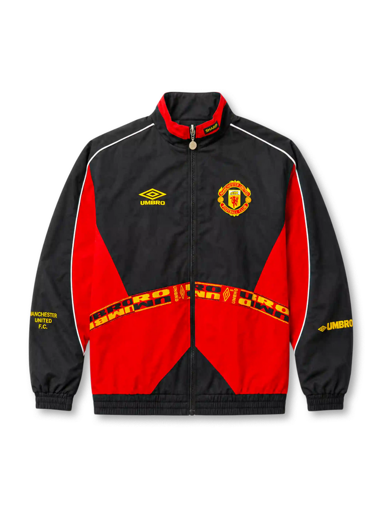 マンチェスターシティ　マンC UMBRO トラックジャケット 黒 XL マンチェスター・ユナイテッド 1996-97 レトロブラックレッドトラック