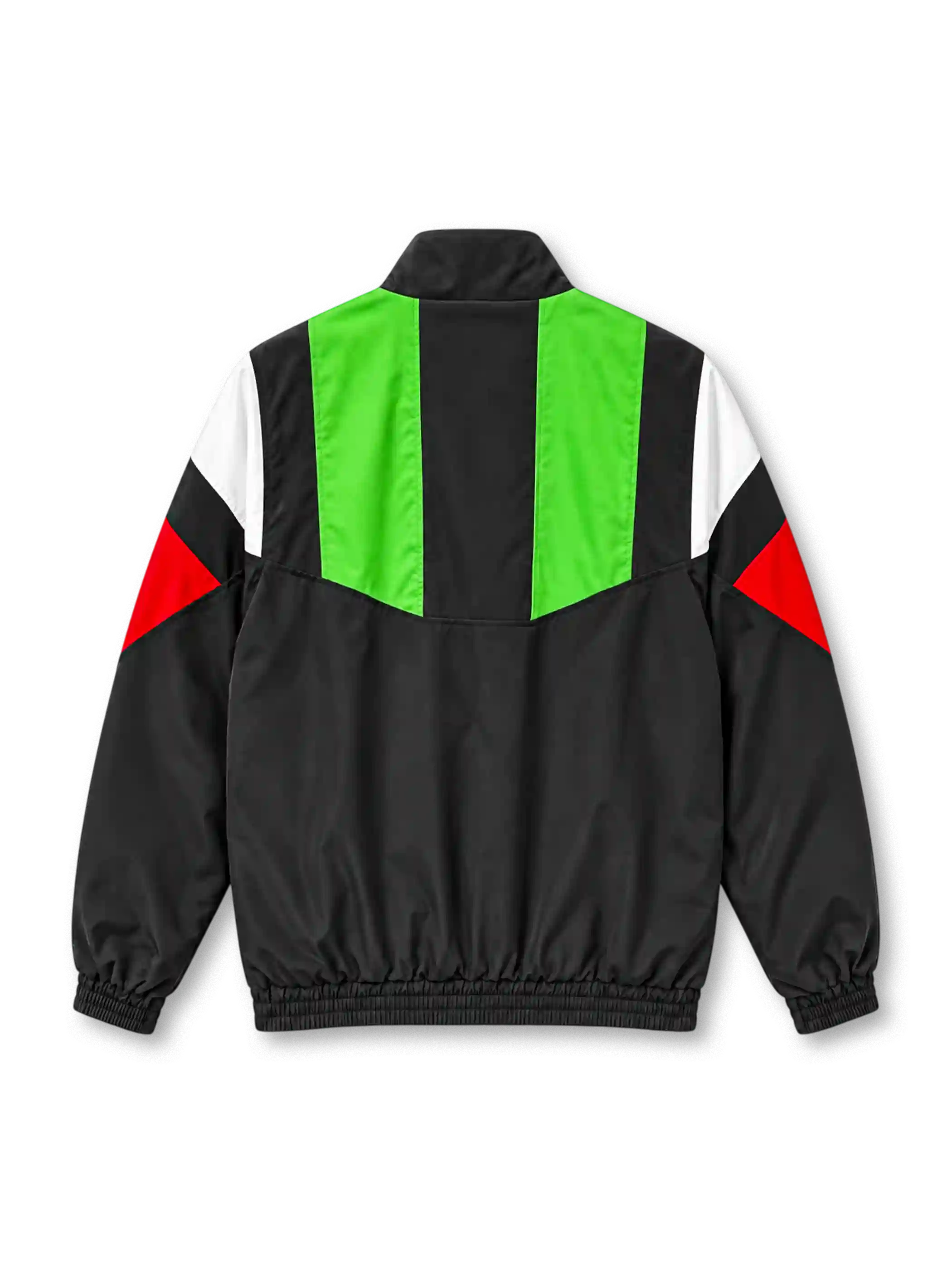メキシコ代表 2026年 ブラックアンセムジャケット(adidas製、黒地、グリーン×レッド×ホワイト)
