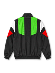 メキシコ代表 2026年 ブラックアンセムジャケット(adidas製、黒地、グリーン×レッド×ホワイト)