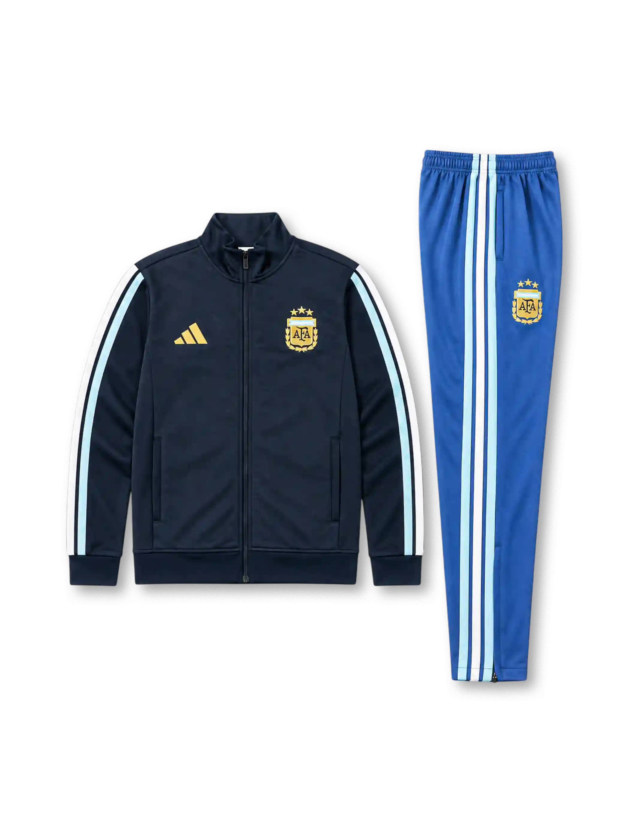 アルゼンチン代表 2026 プレゼンテーショントラックスーツ ネイビーとロイヤルブルーのジャケット＆パンツ