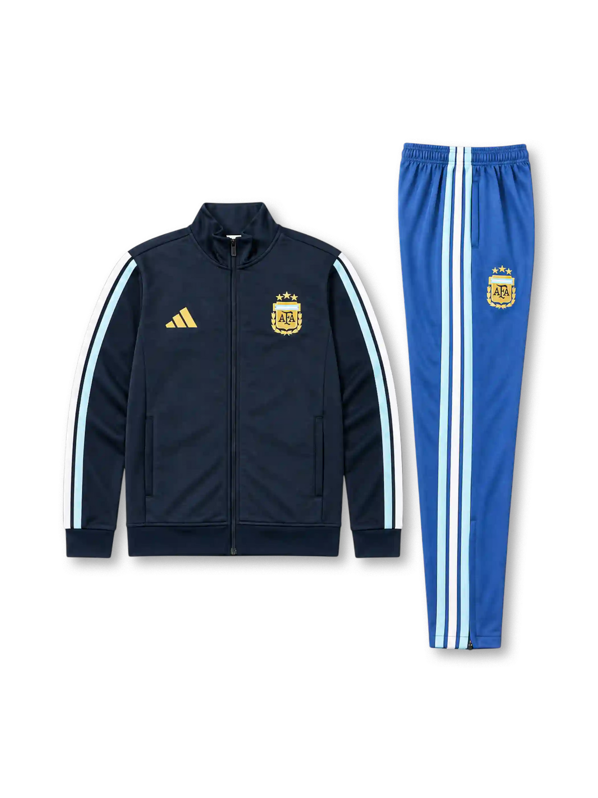 アルゼンチン代表 2026 プレゼンテーショントラックスーツ ネイビーとロイヤルブルーのジャケット＆パンツ