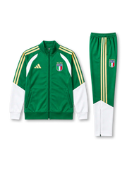 イタリア代表 2026 プレゼンテーショントラックスーツ グリーンにホワイトの袖が入ったジャケット＆パンツ