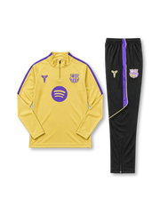 FCバルセロナ 2026-27 ゴールド ハーフジップ トレーニングセット ブラックパンツ