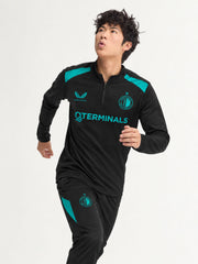 フェイエノールト 2026-27 ブラック×ターコイズ ハーフジップ トレーニングセット
