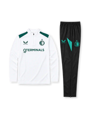 フェイエノールト 2026-27 ホワイト ハーフジップ トレーニングセット ブラックパンツ Castore