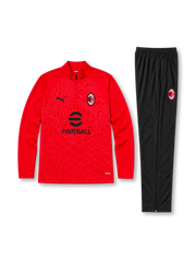 ACミラン 2026-27 レッド ハーフジップ トレーニングセット ブラックパンツ PUMA