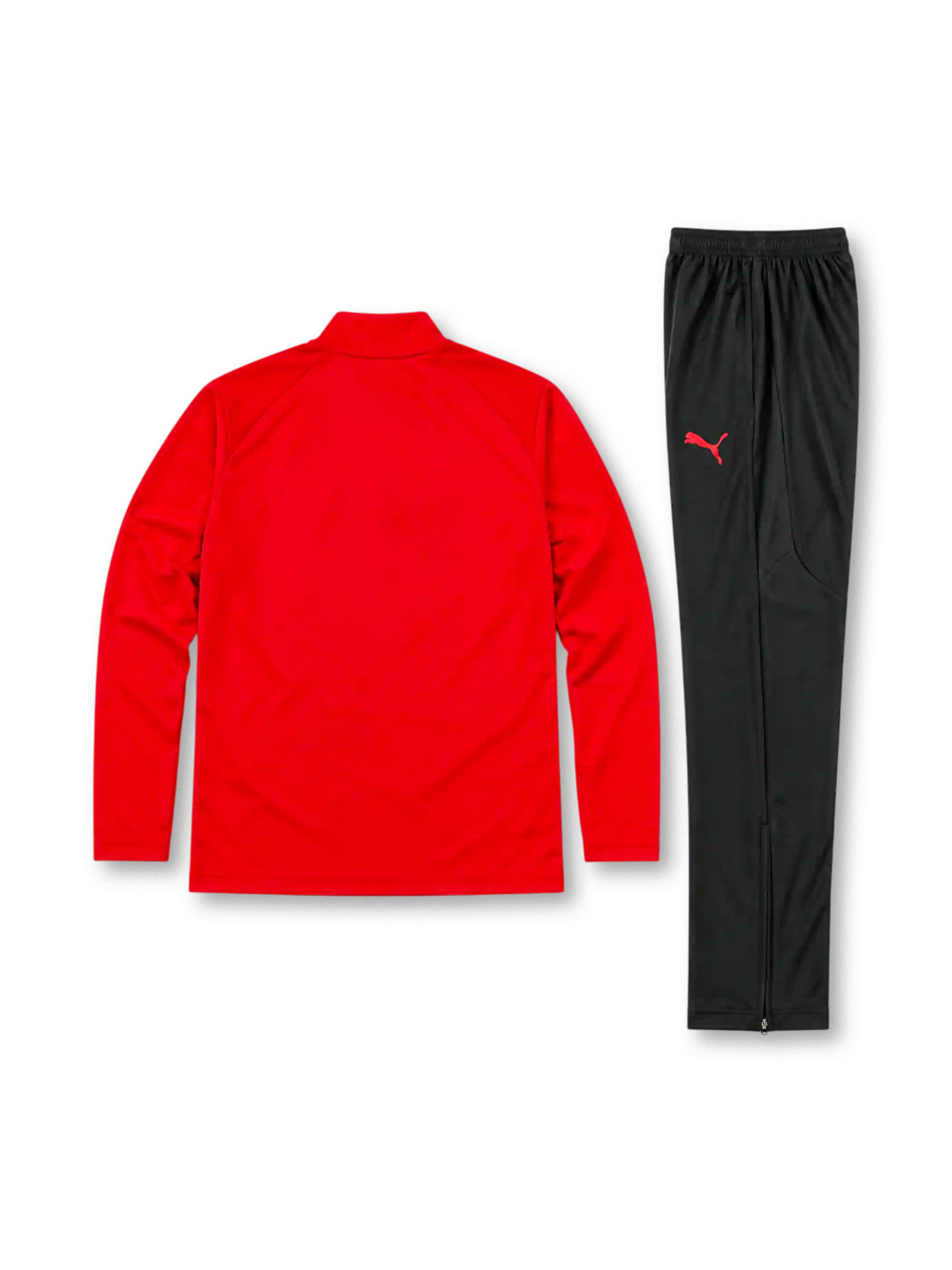 ACミラン 2026-27 レッド ハーフジップ トレーニングセット ブラックパンツ PUMA