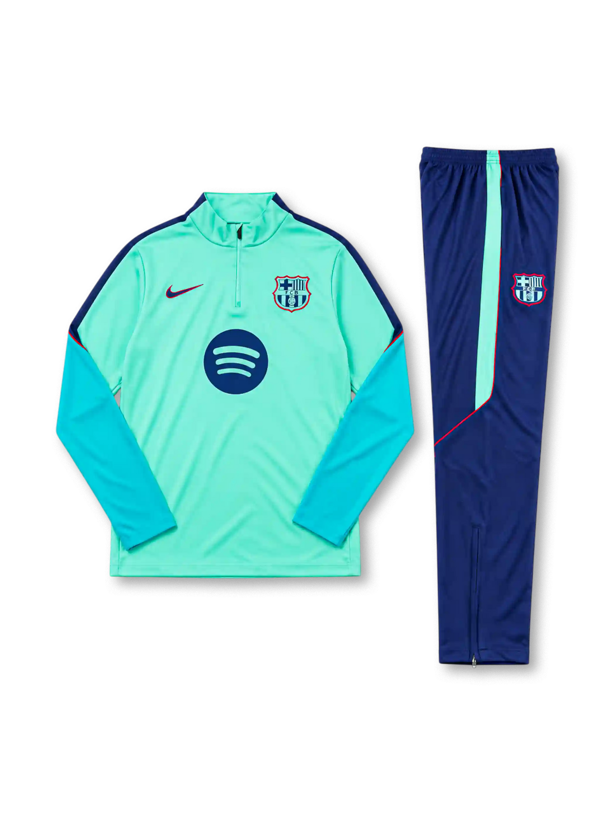 FCバルセロナ 2026-27 アクアブルー ハーフジップ トレーニングセット ネイビーパンツ Nike