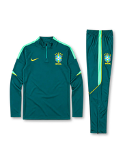 ブラジル代表 2026-27 トレーニング ハーフジップトップ＆パンツ セットアップ ダークグリーン