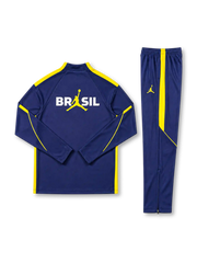ブラジル代表 2026-27 ジョーダン トレーニング ハーフジップトップ＆パンツ セットアップ ロイヤルブルー
