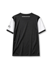 ハンブルガーSV 2026-27 eスポーツ ユニフォーム 青と黒の縦縞に白の袖 eスポーツエンブレムとprodwareロゴ入り