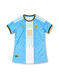アルゼンチン代表 2026 メッシ 引退記念ユニフォーム 選手用 水色 白のセンターバンド 5月の太陽 金色のMロゴ 10番 アディダス製