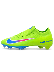 Nike Mercurial/マーキュリアル FG ボルトのサッカースパイク、ピンクとブルーのグラデーションスウッシュと虹色のソールプレート