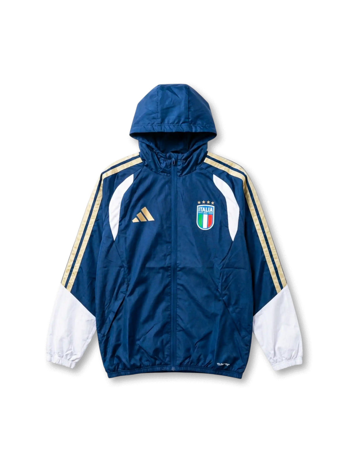 イタリア代表 アンセムフーデッドジャケット — ネイビー×ゴールド