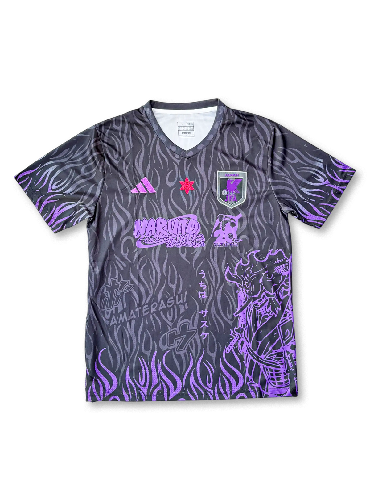日本代表 NARUTO サスケ×天照 パープルフレイム 特別モデル 正面（黒×紫炎）