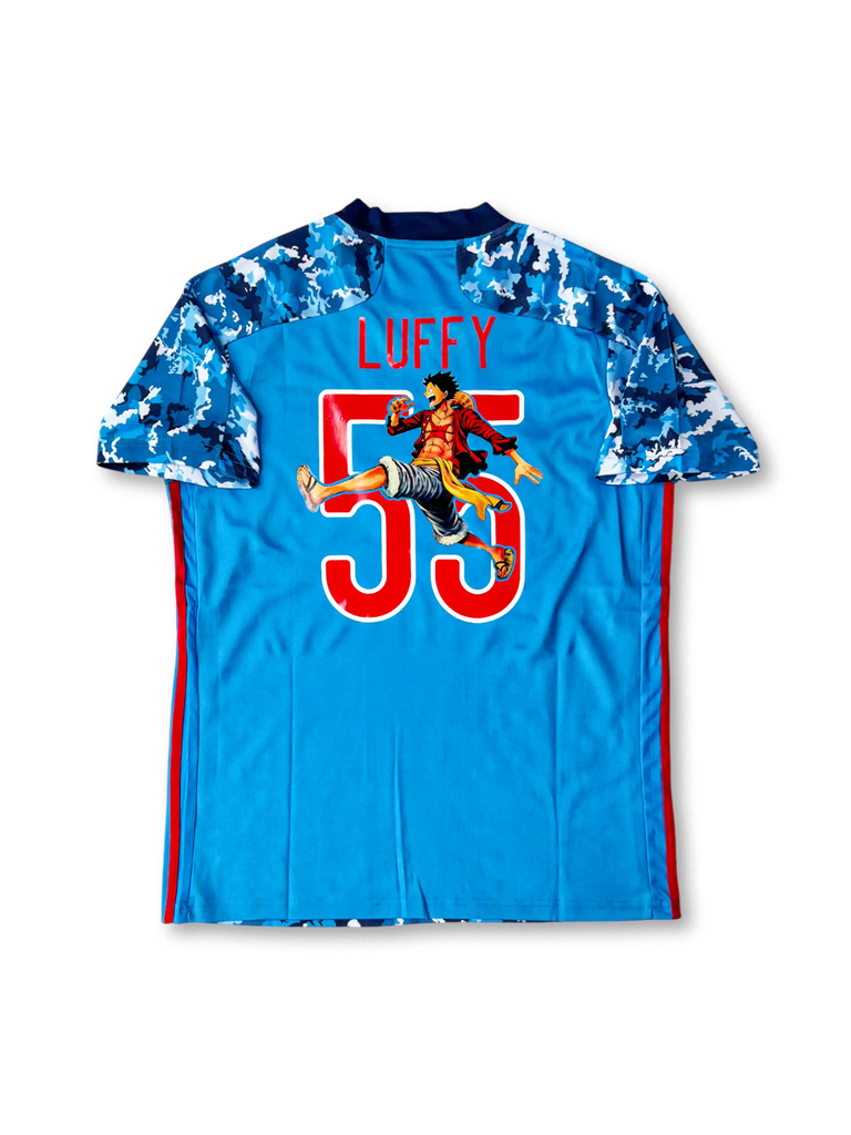 【激レア】ワンピース×サッカー日本代表×アディダス　ユニフォーム　ルフィ　L アディダス ADIDAS サッカー 日本代表 ワンピース コラボ ルフィ 限定