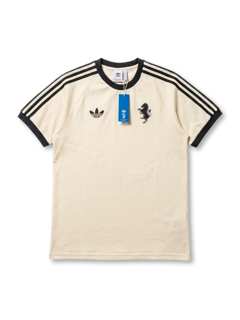 ユベントス × adidas Originals 復刻ライフスタイルTシャツ — クリーム