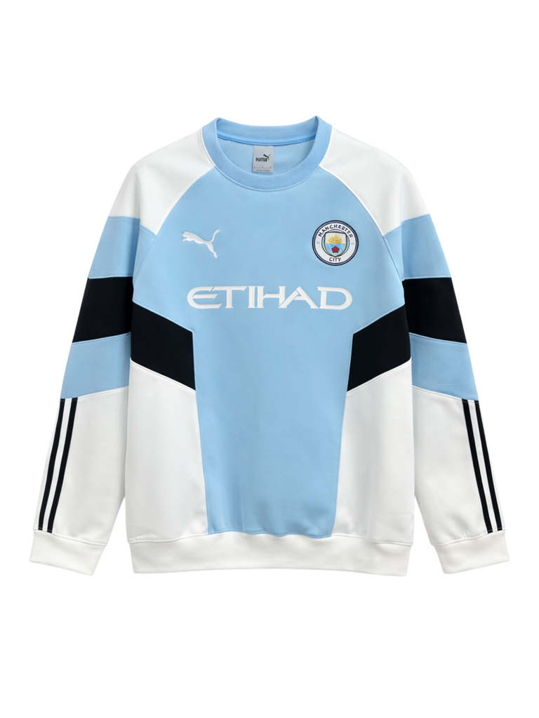 マンチェスター・シティ 厚手スウェット Puma クルーネック 長袖-KICKO