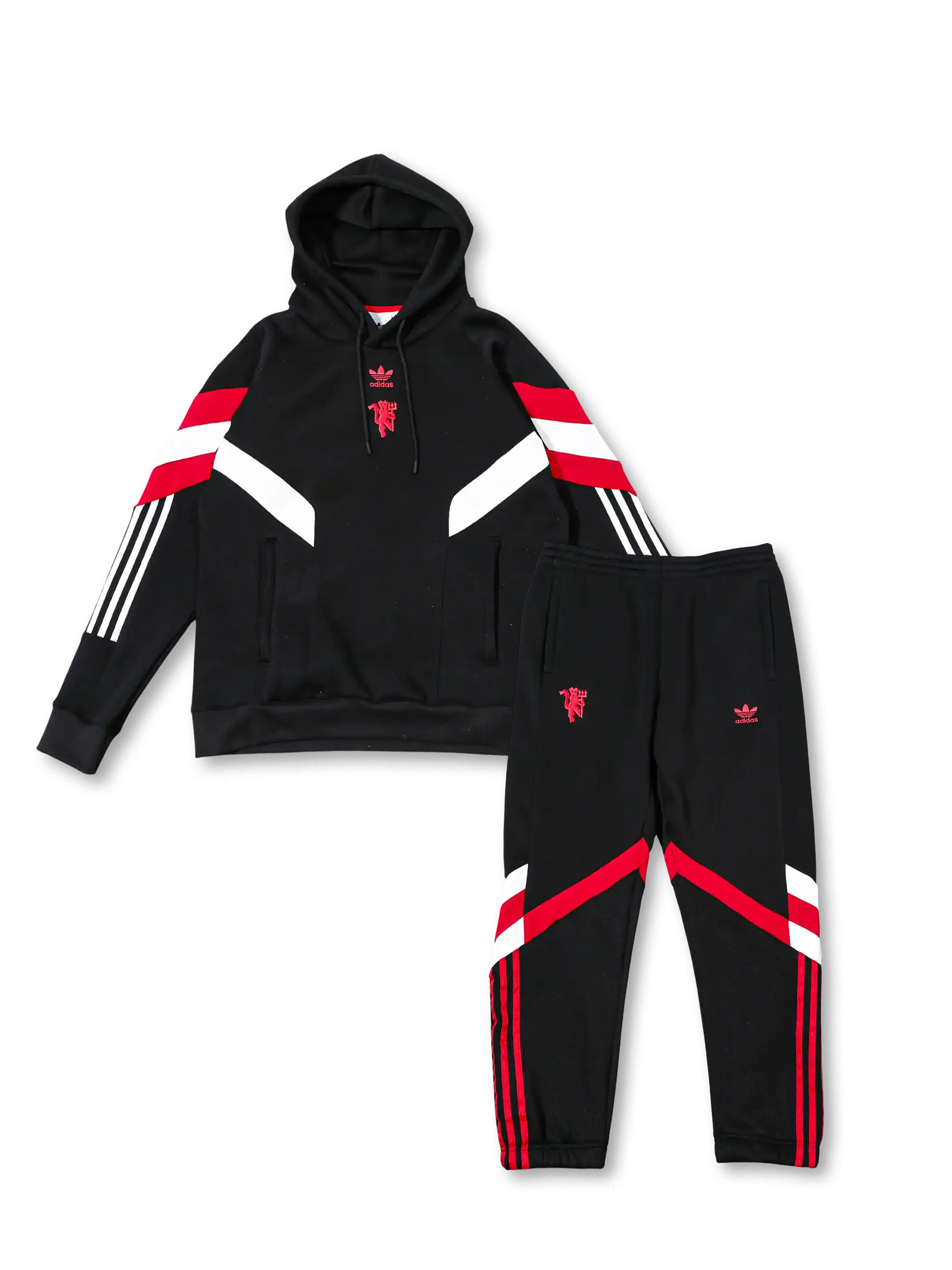 マンチェスター・ユナイテッド 三つ葉復刻 フリースフーディーセット 正面