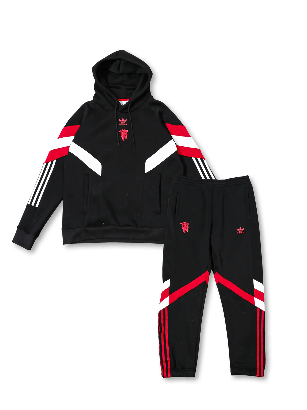 マンチェスター・ユナイテッド 三つ葉復刻 フリースフーディーセット 正面