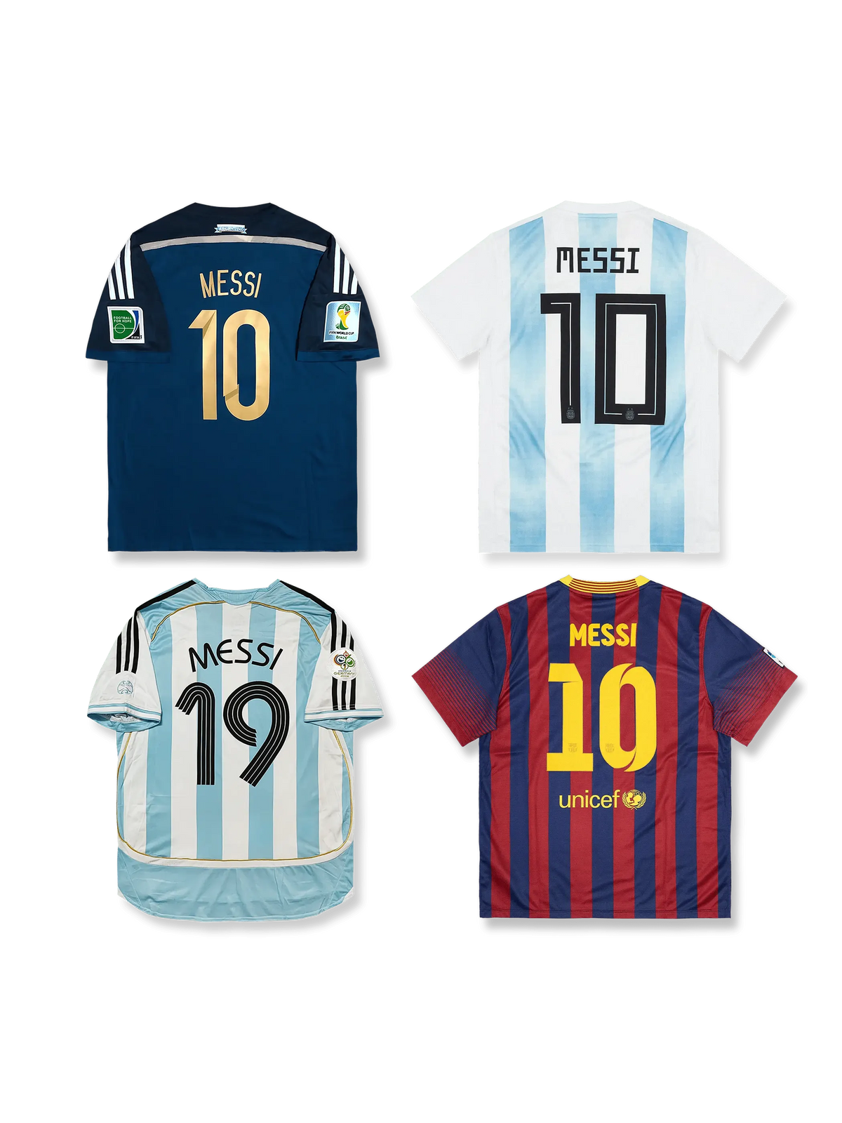 メッシ福袋 背番号入りジャージ2枚セット, vintage football shirt bundle