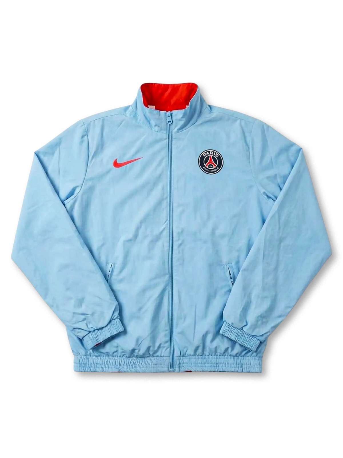 パリ・サンジェルマン リバーシブル ウインドブレーカー 赤白ストライプ面 正面