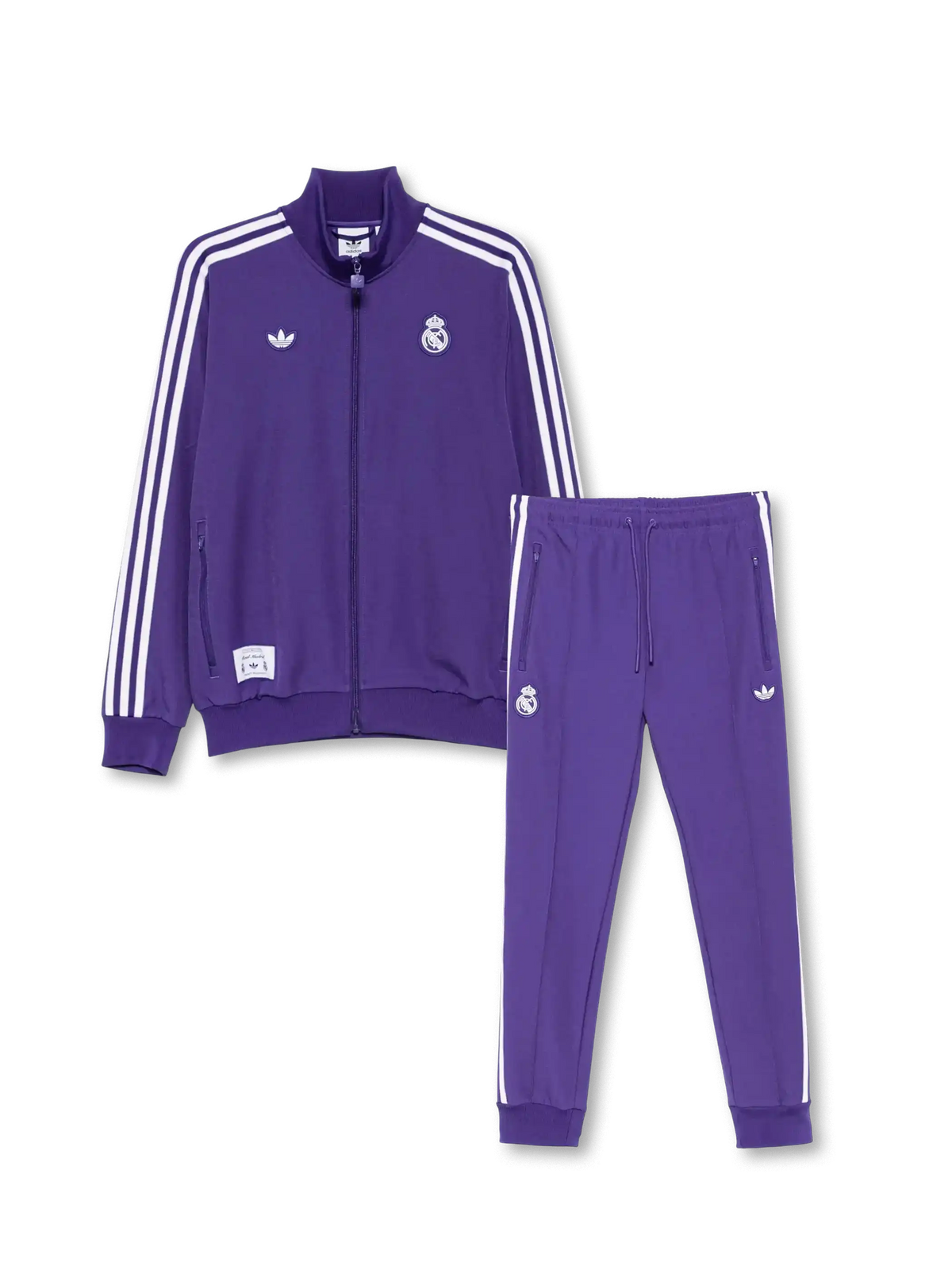 レアル・マドリード 三つ葉 90年代レトロ パープル トラックスーツ 正面