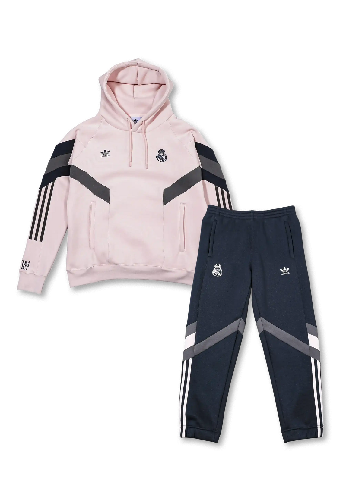 レアル・マドリード 三つ葉復刻 フリースフーディーセット 正面