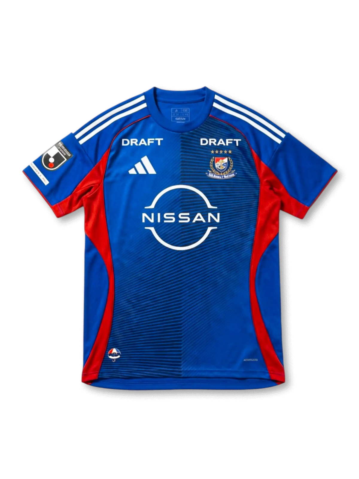 横浜F・マリノス adidas 試合用レプリカジャージ 2026 ロイヤルブルー 背面 — NISSHIN OilliOバックスポンサーロゴを配したブランク仕様